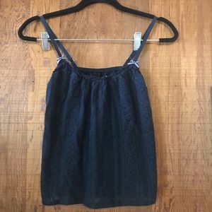 Abercrombie & Fitch Navy Lace Crop Top Size Small
